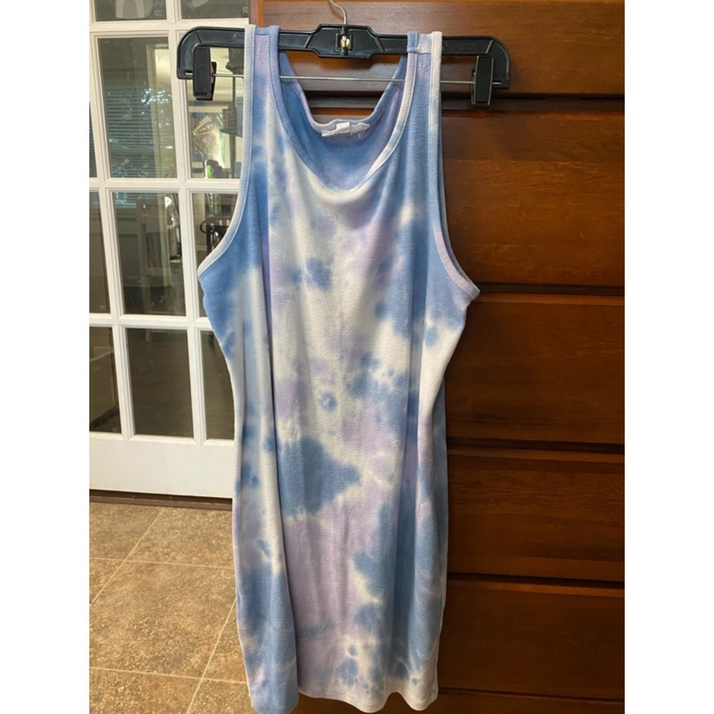 Blue and purple tie dye dress